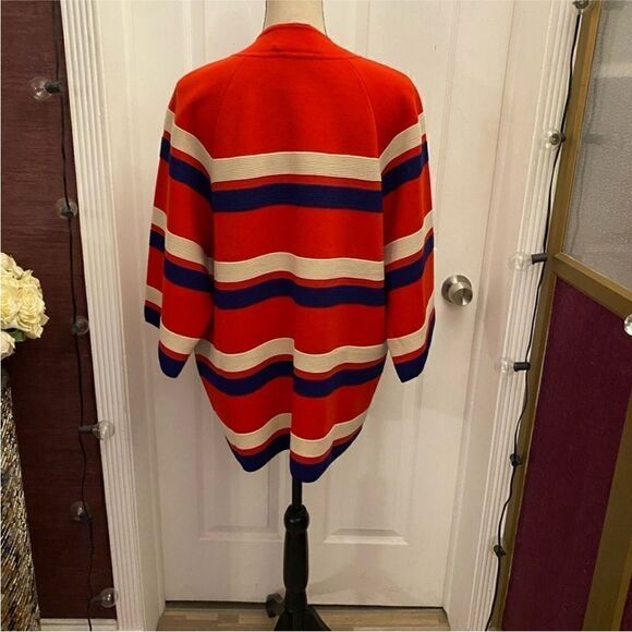 NWT Gucci Red and Blue Striped Cardigan oversized Sweater, XS - Picture 8 of 13